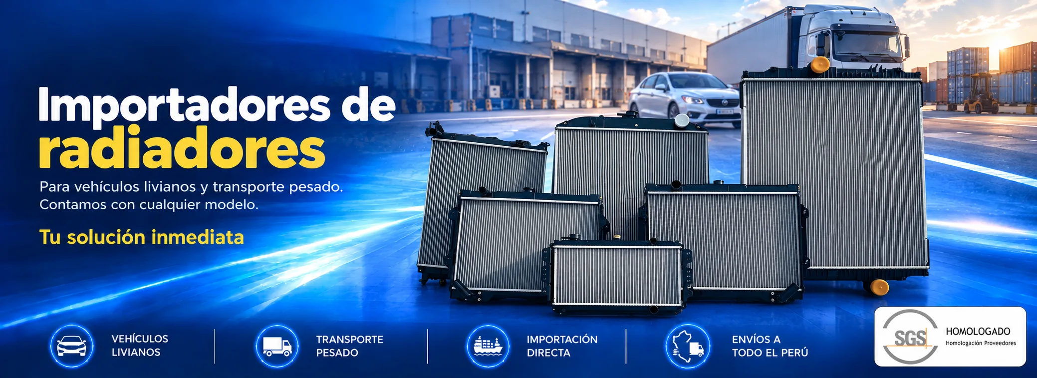 Radiadores importados para vehículos livianos y pesados