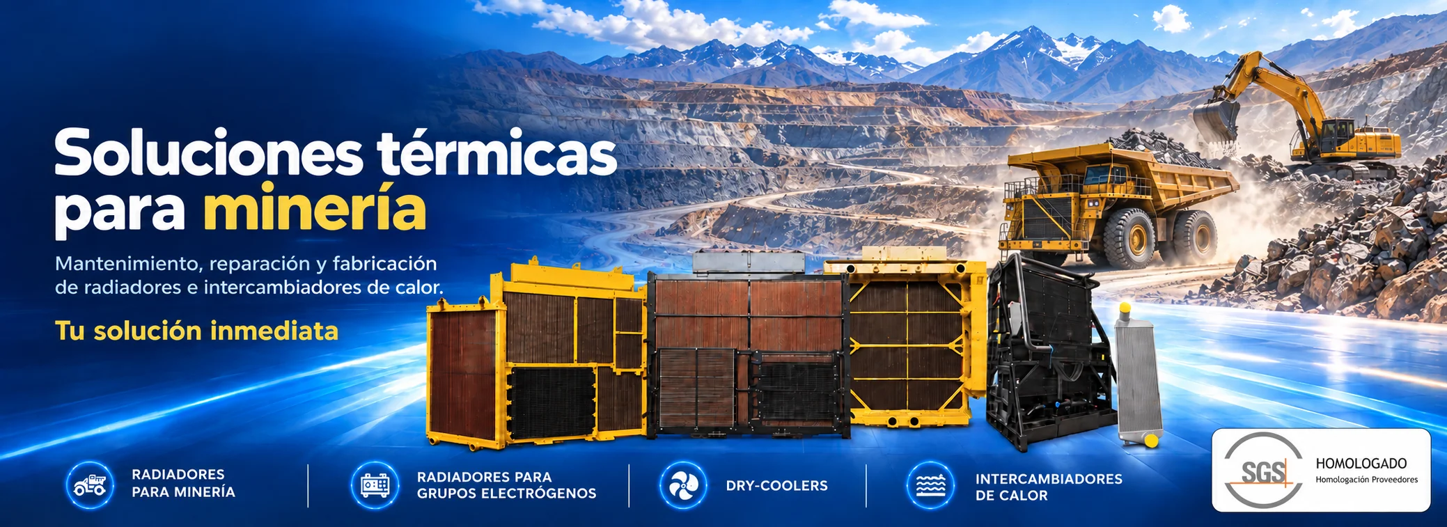 Radiadores e intercambiadores para minería